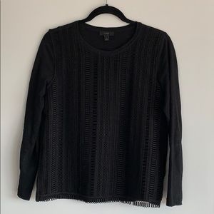 J. Crew Eyelet Overlay Top